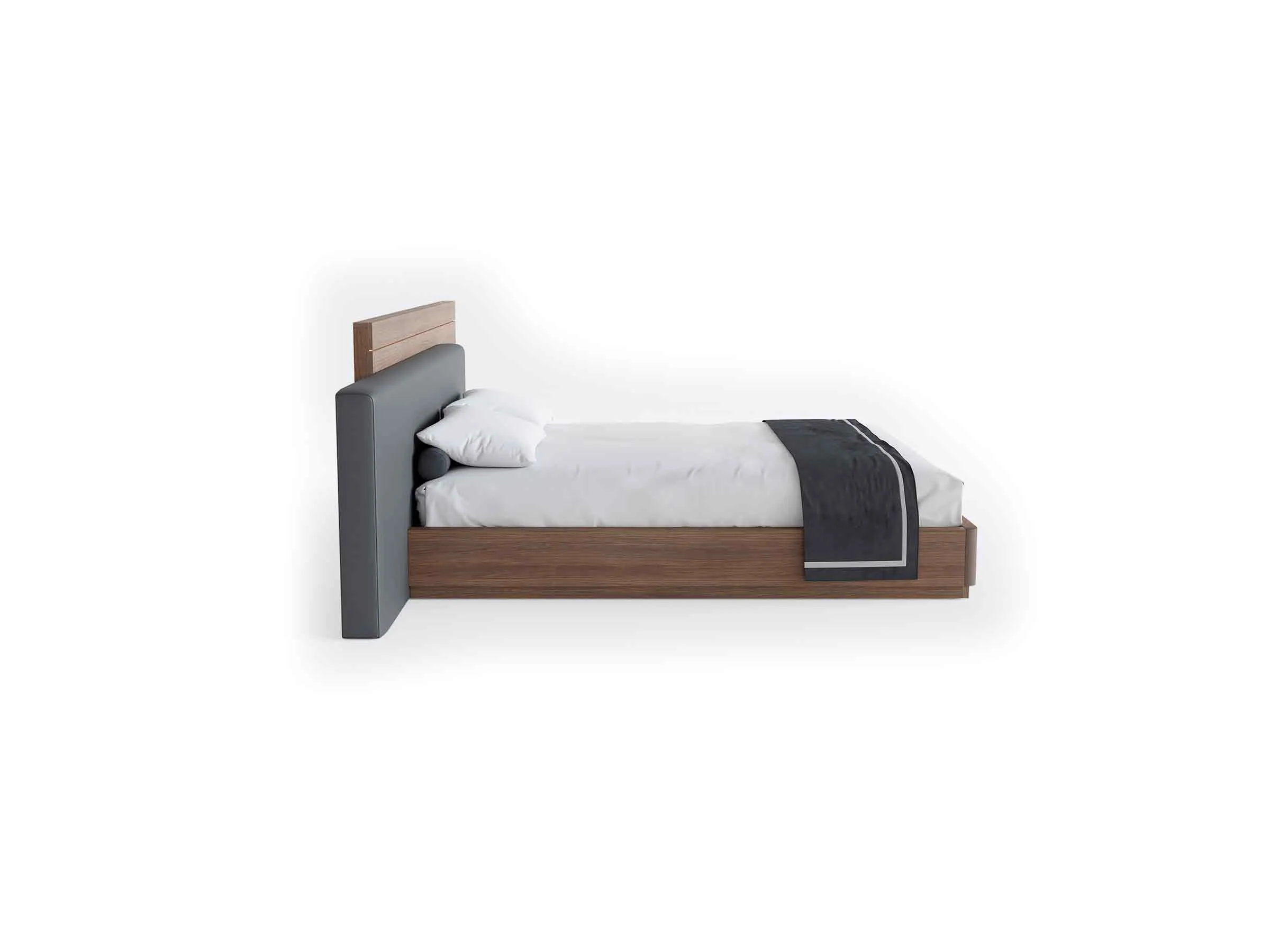 Double Storage Bed with Wooden Bed Frame - Image 3