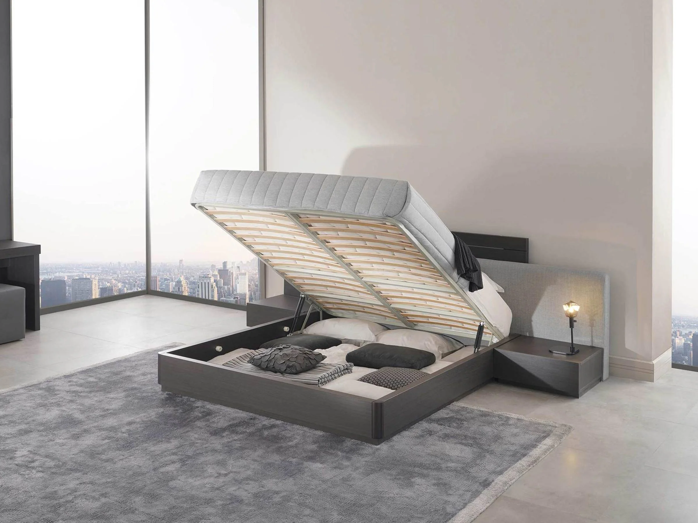 Double Storage Bed with Wooden Bed Frame - Image 7