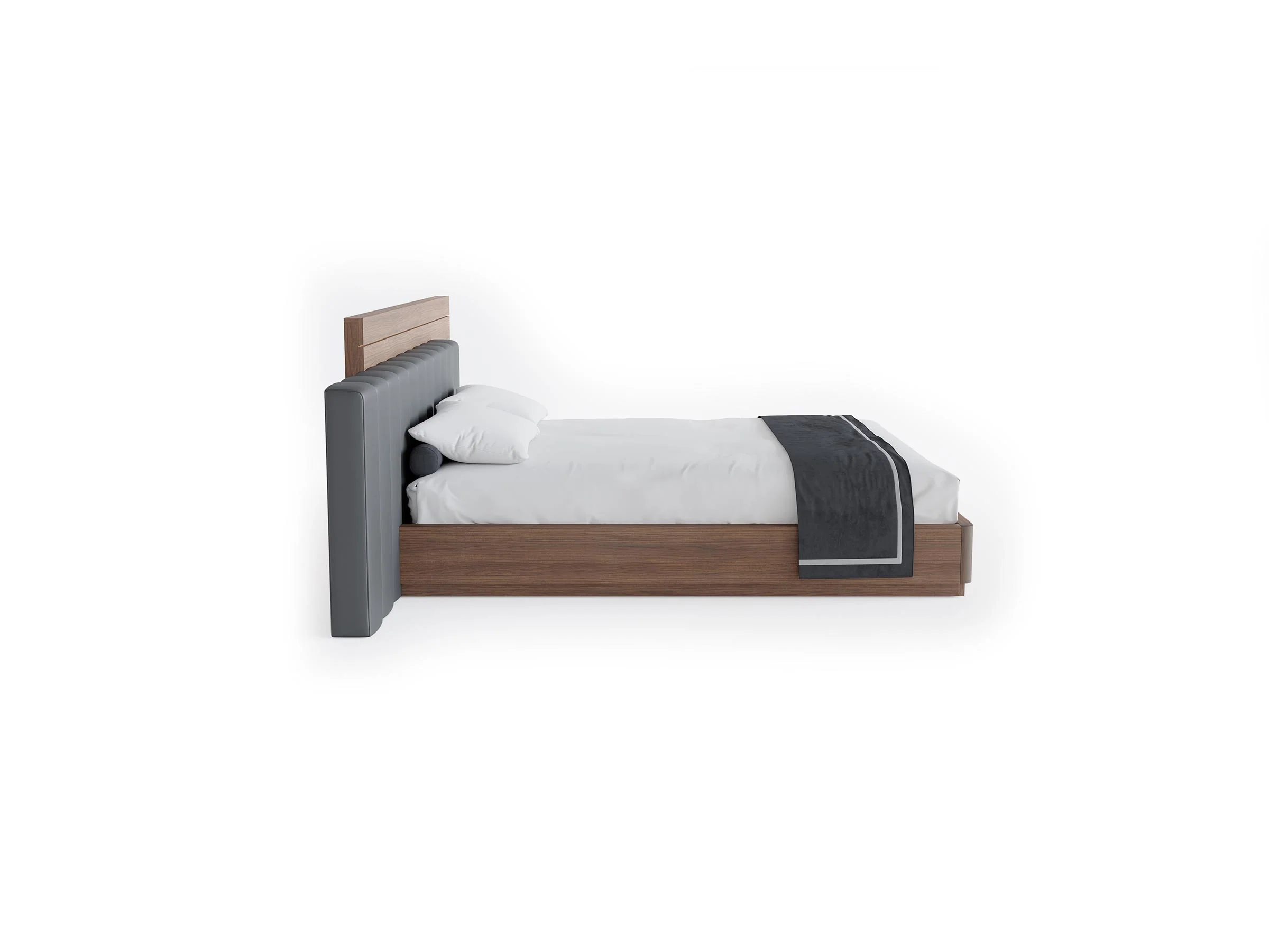 Double Storage Bed with Sliced Headboard - Image 3