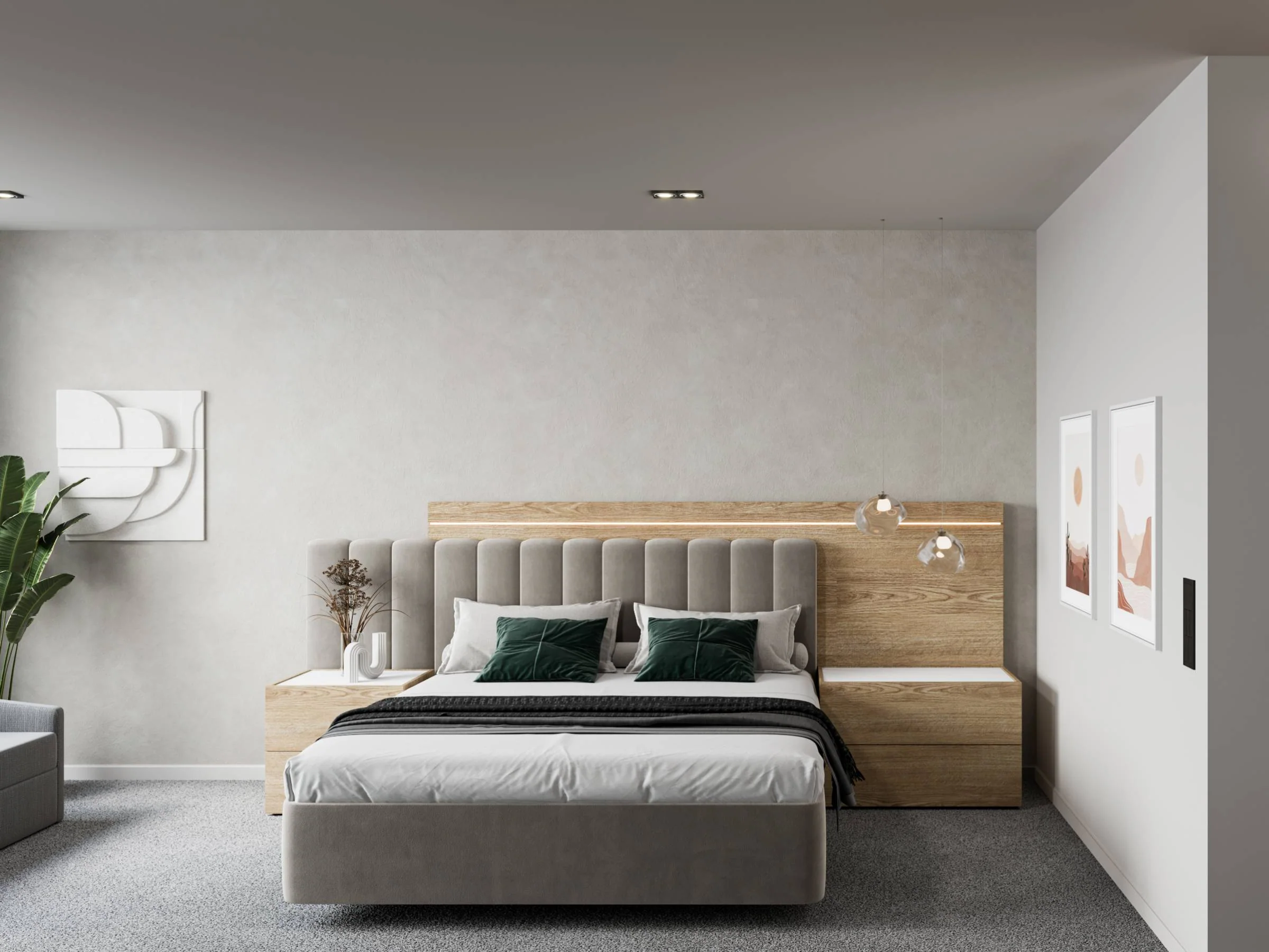 Double Storage Bed with Sliced Headboard - Image 5