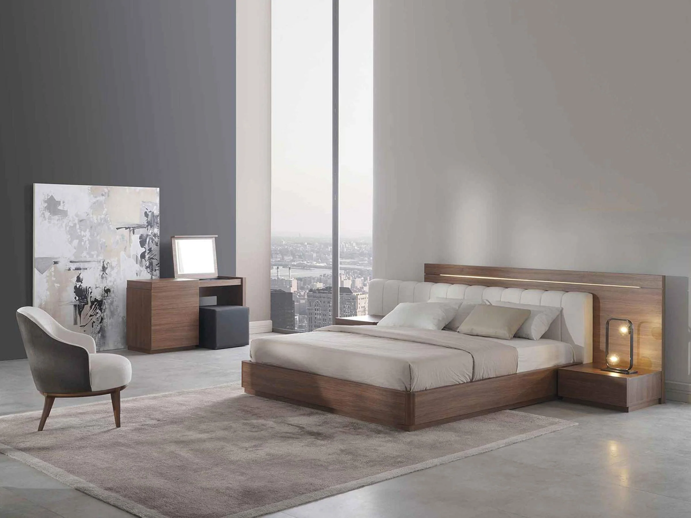 Double Storage Bed with Sliced Headboard - Image 6