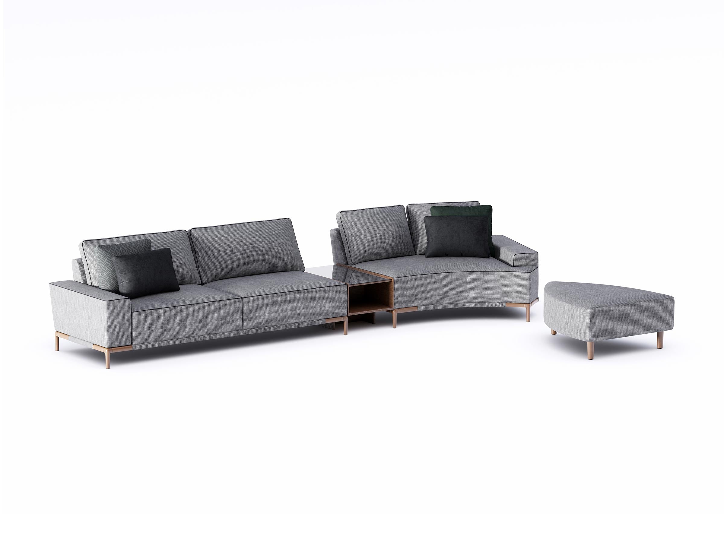Gola Moon Sectional Sofa With Table - Image 3