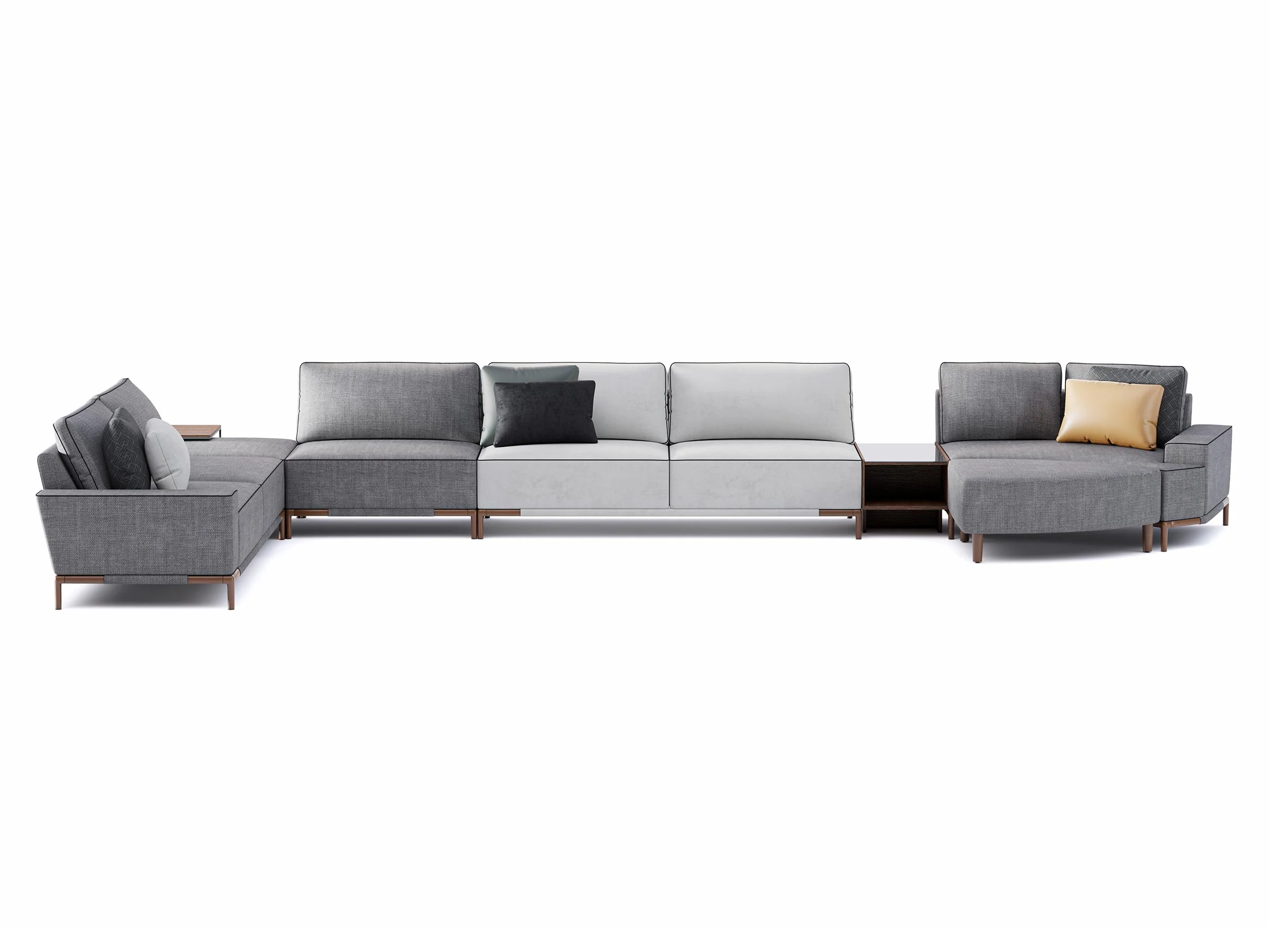 Gola Corner Sofa with Moon Chaise 218" - Image 3