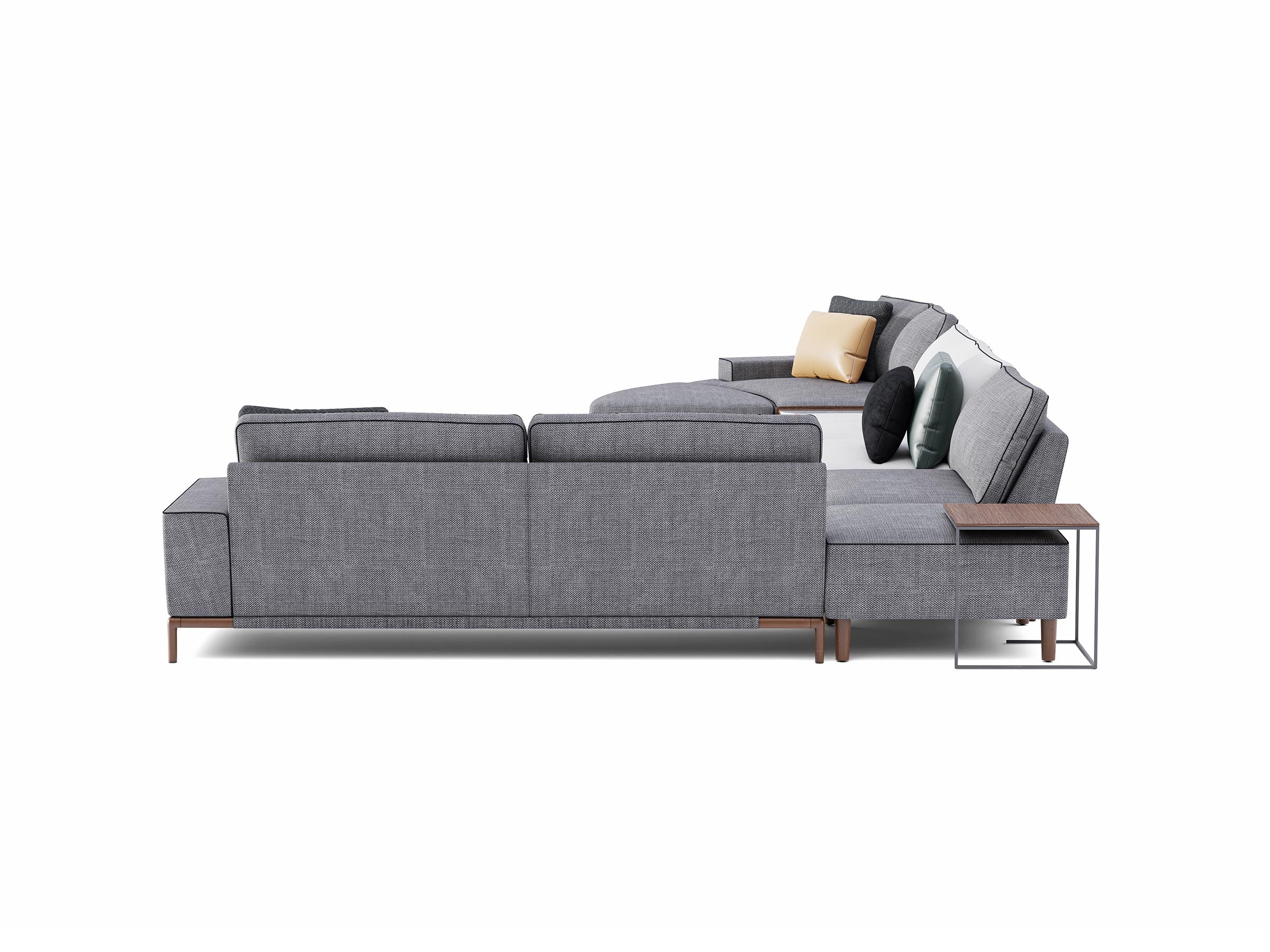 Gola Corner Sofa with Moon Chaise 218" - Image 4