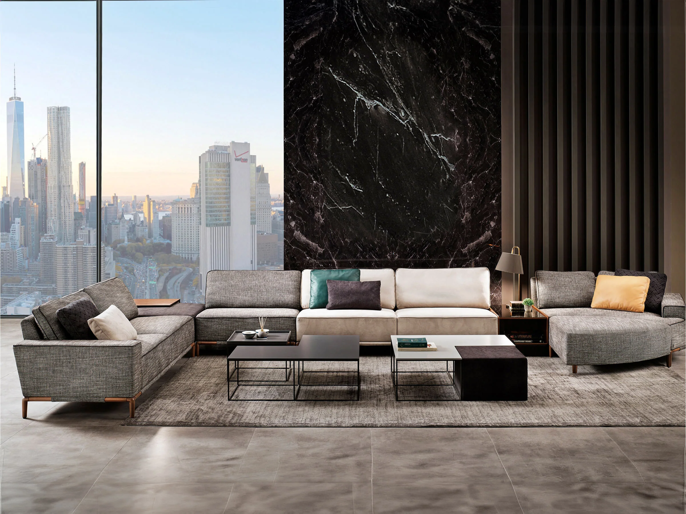 Gola Corner Sofa with Moon Chaise 218" - Image 7