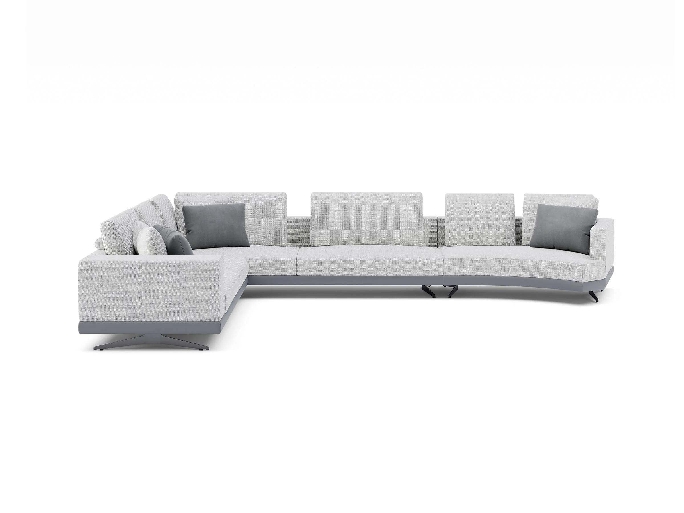 Mix Corner Sofa with Pouf - Image 3