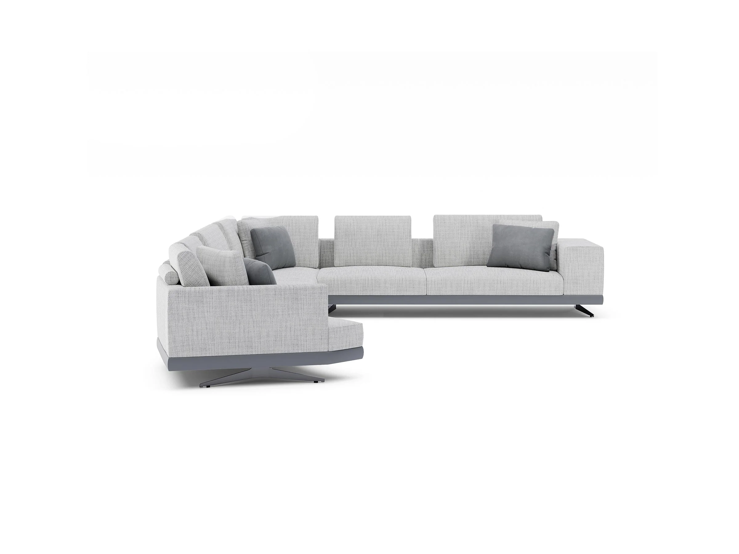 Mix Corner Sofa with Pouf - Image 4