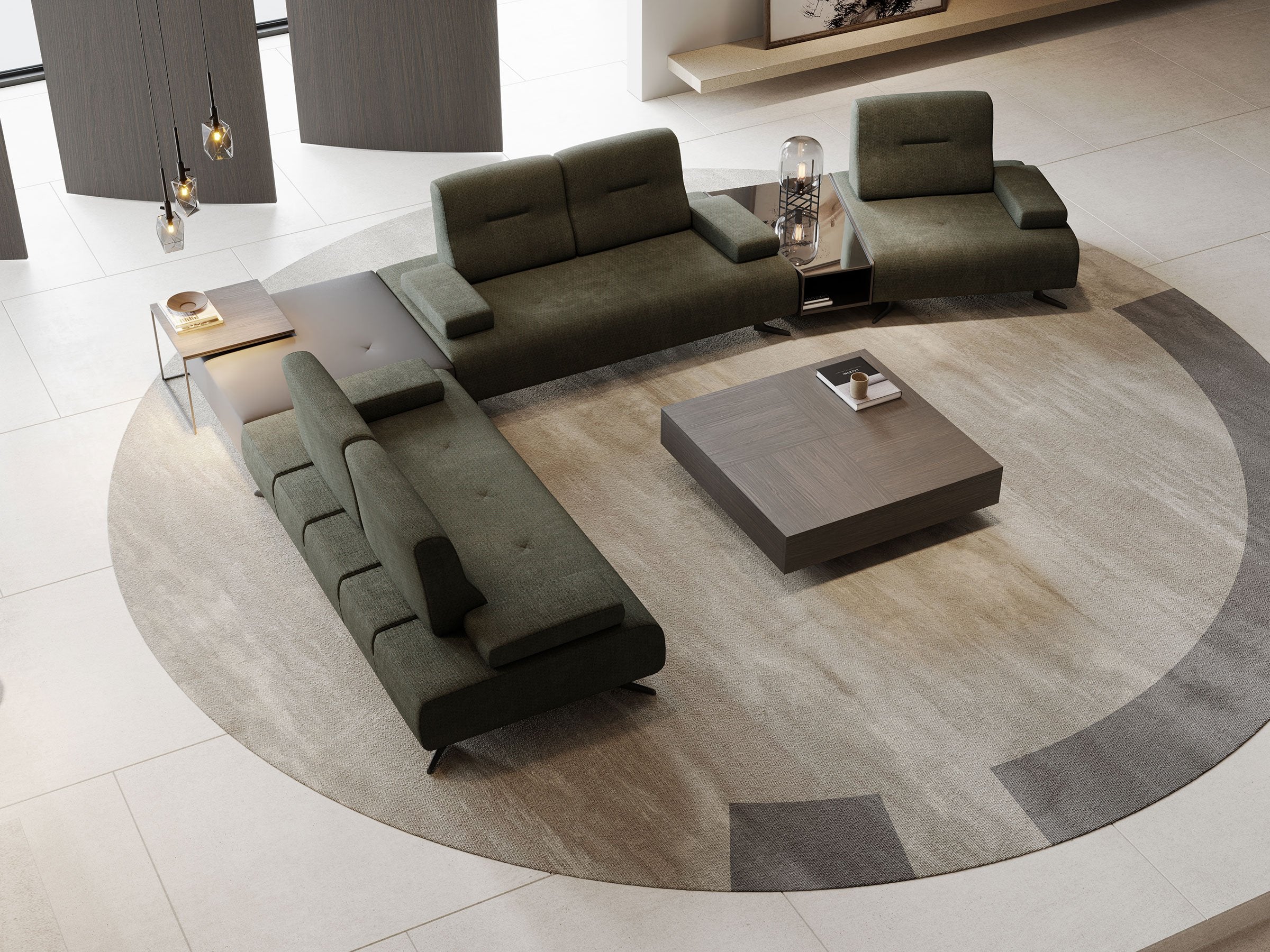 Panna Corner Sofa with Integrated Table - Image 7