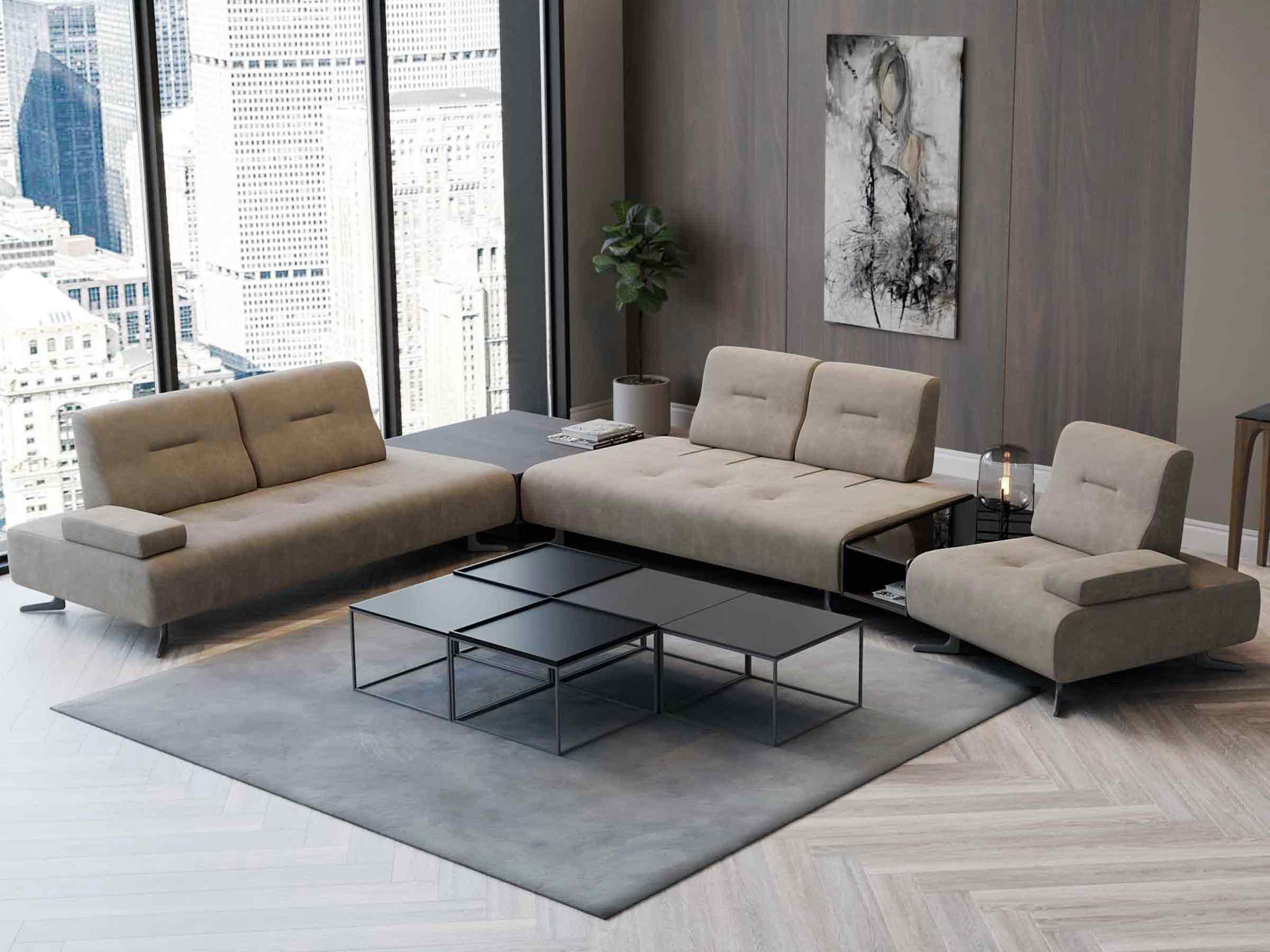 Panna Corner Sofa with Integrated Table - Image 8