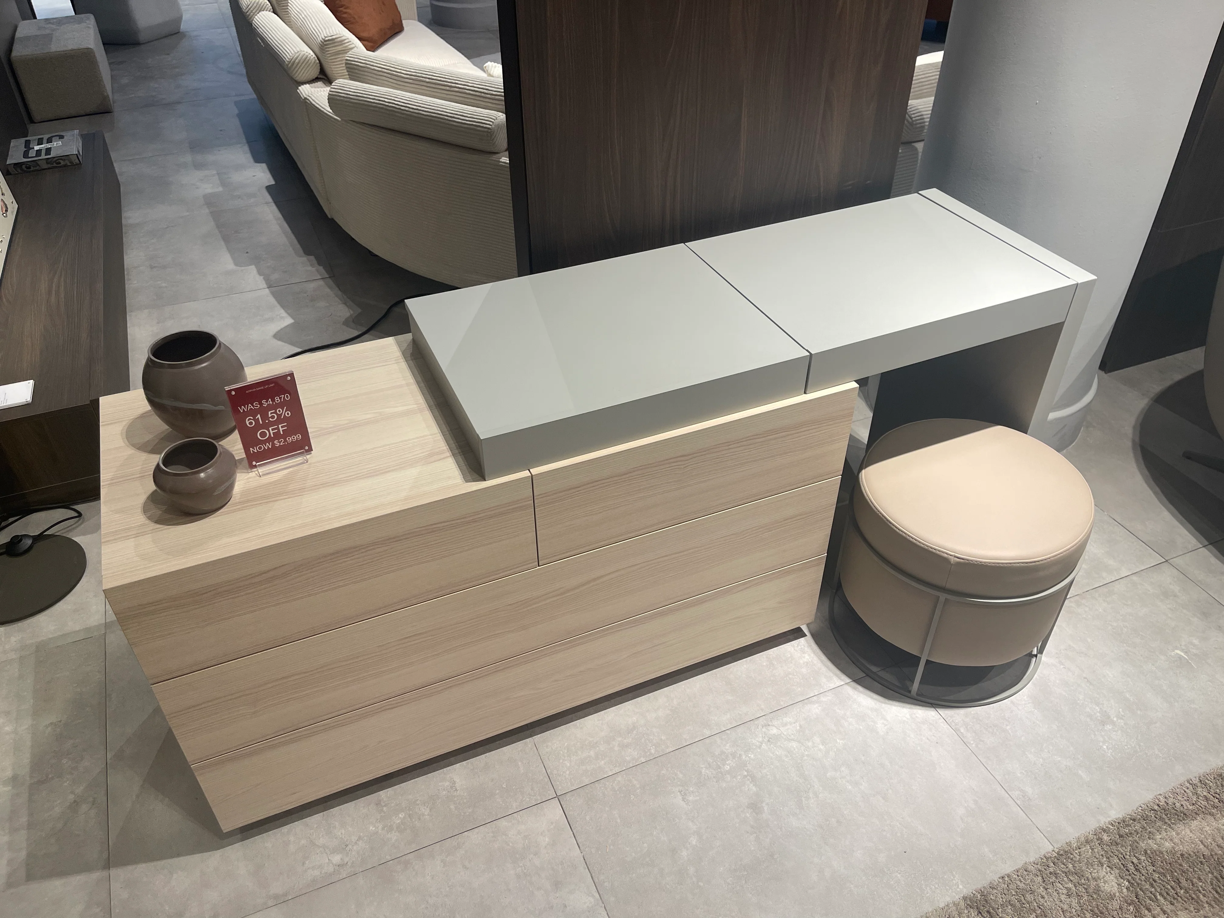 Stone Dresser with Sofia Makeup Unit - OUTLET - Image 3